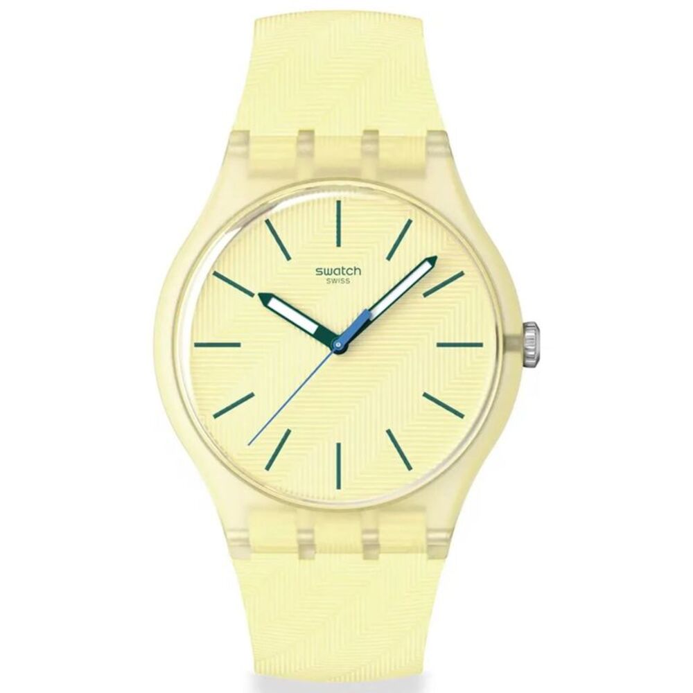 Swatch Men's Essentials Yellow Dial Watch - SO29J102